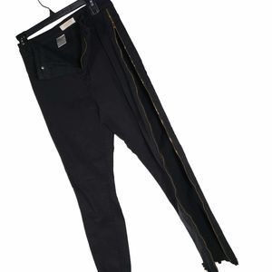 Aphrodite Juniors size 9 Black Denim Skinny Jeans with Zippered Sides